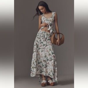 NWT SET By Anthropologie Swirled Seam
Maxi Skirt and Swirled Seamed Tank